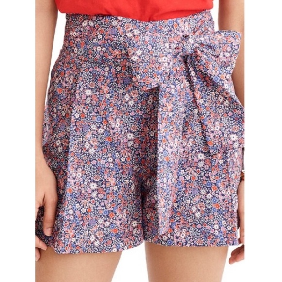 J Crew Liberty Tana Lawn Tie Waist Floral Shorts - Picture 2 of 9